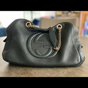 Gucci Soho Double Chain Strap Shoulder Bag